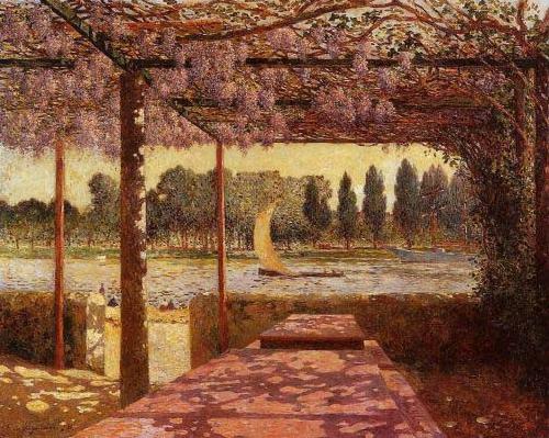 unknow artist The Trellis by the River France oil painting art
